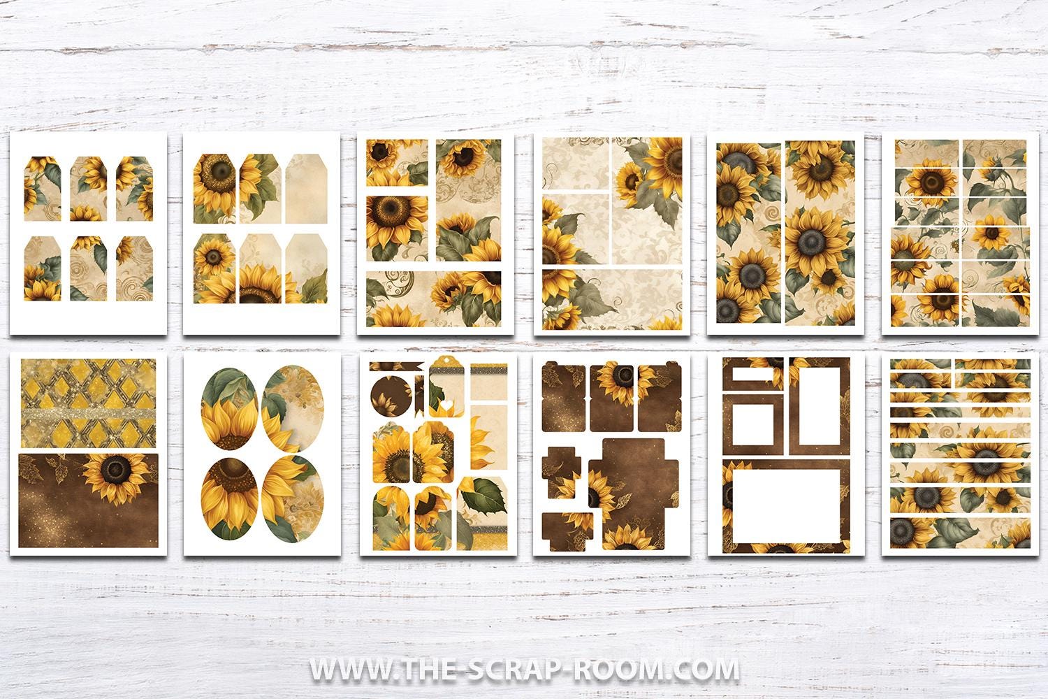 Sunflower Junk Journal Kit Printable Vintage Floral Ephemera ...