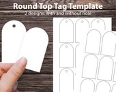 Hang Tag Template Round Top 2 X 3.5 Digital Tag - Etsy