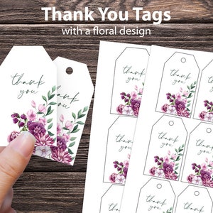 Hang Tag Template 2 X 3.5 Digital Floral Tags to - Etsy