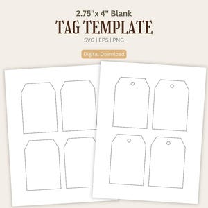 Hang Tag Template Product Tag Template Clothing Tag Template Retail Price Tag Template Printable Gift Tag DIY Packaging Tags