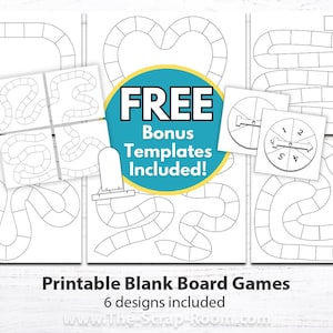 Printable Blank Board Game Templates game design printable game diy game game kit bundle 2 printable gameboard plus cut files & freebie
