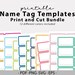 Printable Name Tag Template for Reunions, Parties, Events, Labels 12 ...