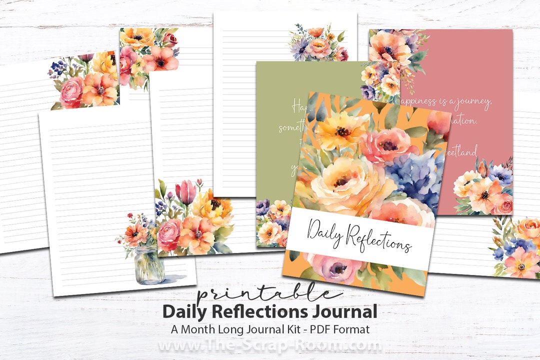 Daily Reflection Journal Printable | Self Care Journal PDF Mindfulness ...