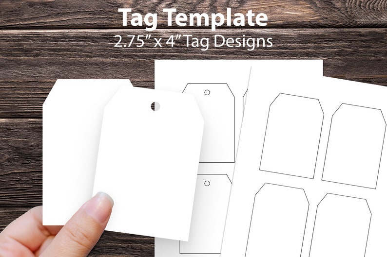 Hang Tag Template - 2.75" x  4" digital Tag template to create your own diy gift tags - pdf, svg, eps, png formats
