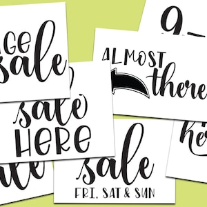 Garage Sale Sign Bundle Yard Sale Signs Moving Signs Sale Signs Bundle  27 designs  Garage Sale Download