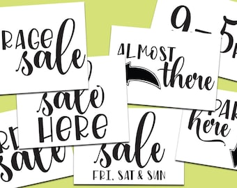 Garage Sale Sign Bundle Yard Sale Signs Moving Signs Sale Signs Bundle  27 designs  Garage Sale Download