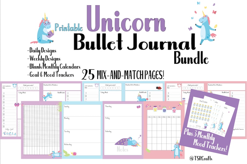 Unicorn Bullet Magazine Printables- Printable BUJO Planner Inserts inside geared up in direction of shift pdf photo relating to Journal Printables named Unicorn Bullet Magazine Printables- Printable BUJO Planner Inserts inside of geared up in direction of transfer pdf