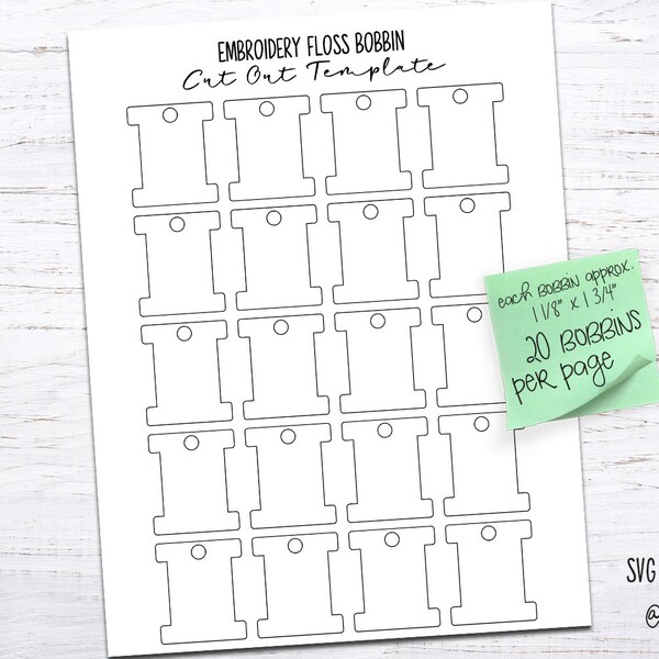 Embroidery Floss Bobbin Template Svg Etsy Embroidery Floss Bobbin Template Svg Etsy
