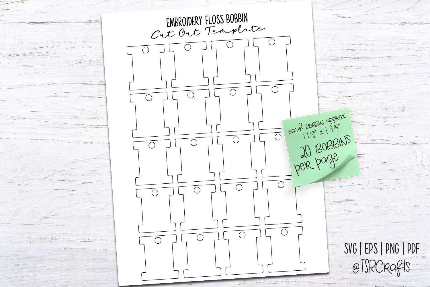 Printable Embroidery Thread Bobbins | Cat & Raven