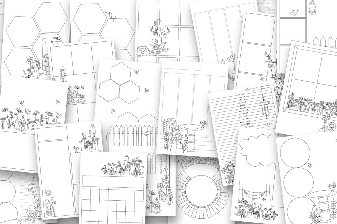Printable Journal Templates With Flowers Planner Templates Etsy