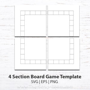 game board printable blank template diy board game layout printable game design set board game templates printable four section game board