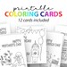 Printable Coloring Card Bundle Printable A2 Card Templates to Print ...