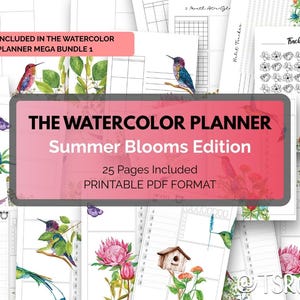 daily planner printable summer floral planner pages printable bright daily organizer productivity planner instant download for women