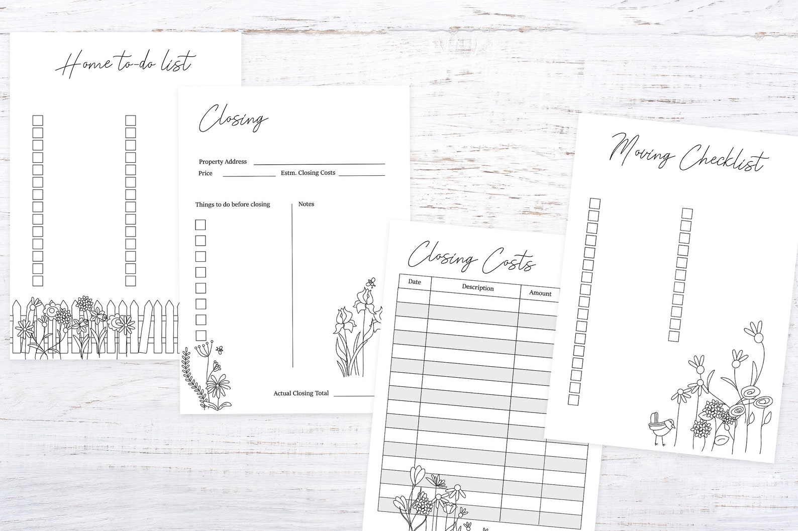 Printable Home Buying Planner Set Printable Planner Inserts - Etsy