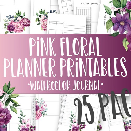 Printable Planner Inserts &amp; Digital Planner Set Sunflower - Etsy