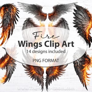 Pacchetto di clipart PNG con ali di fata a tema fuoco, ali di fata a tema fuoco, ali di fata del fuoco, ali di fata PNG realistiche