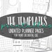 Planner Journal Printables / Printable Life Planner Kit - TEMPLATES digital coloring planner pages, cute printable planner inserts