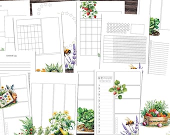 Printable Planner Inserts Cottagecore Printable Planner Pages Undated Daily Weekly Monthly Life Planner Journal Pages