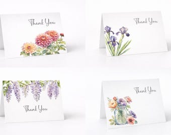 Printable Thank You Card Bundle PDF Card floral thank you card floral card thank you card template pdf card card download, a2 card