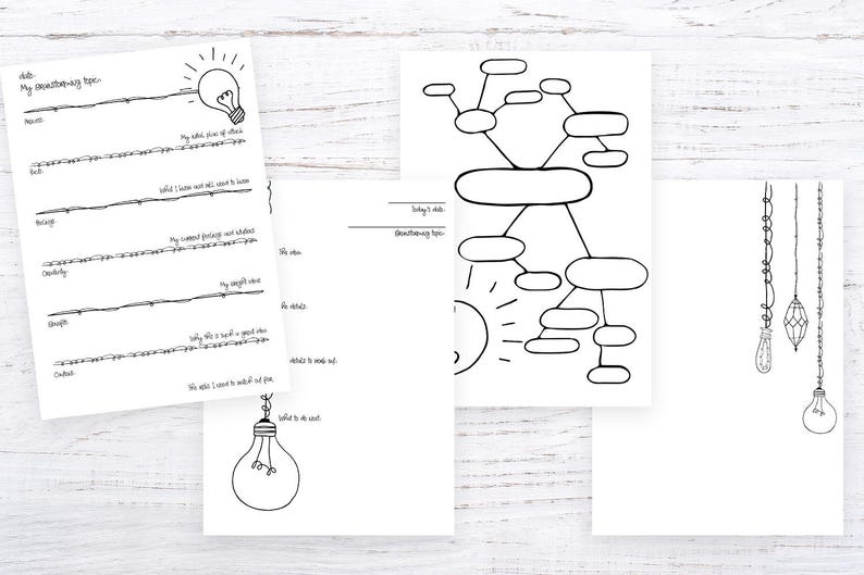 Creativity and Brainstorming Printable Planner Bundle Planning Tools ...