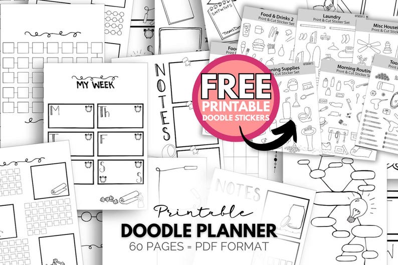 Printable A5 Planner Inserts Digital Download Daily Weekly Monthly Planner Pages Layout Templates for A5 A6 and Letter Size Planner Refill Set Perfect for Organization