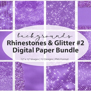 lila glitzerndes digitales Papier 2er Pack glitzer papier druckbares Papier digitale Hintergründe, Scrapbookpapier, Rauten, Glitter, Texturen