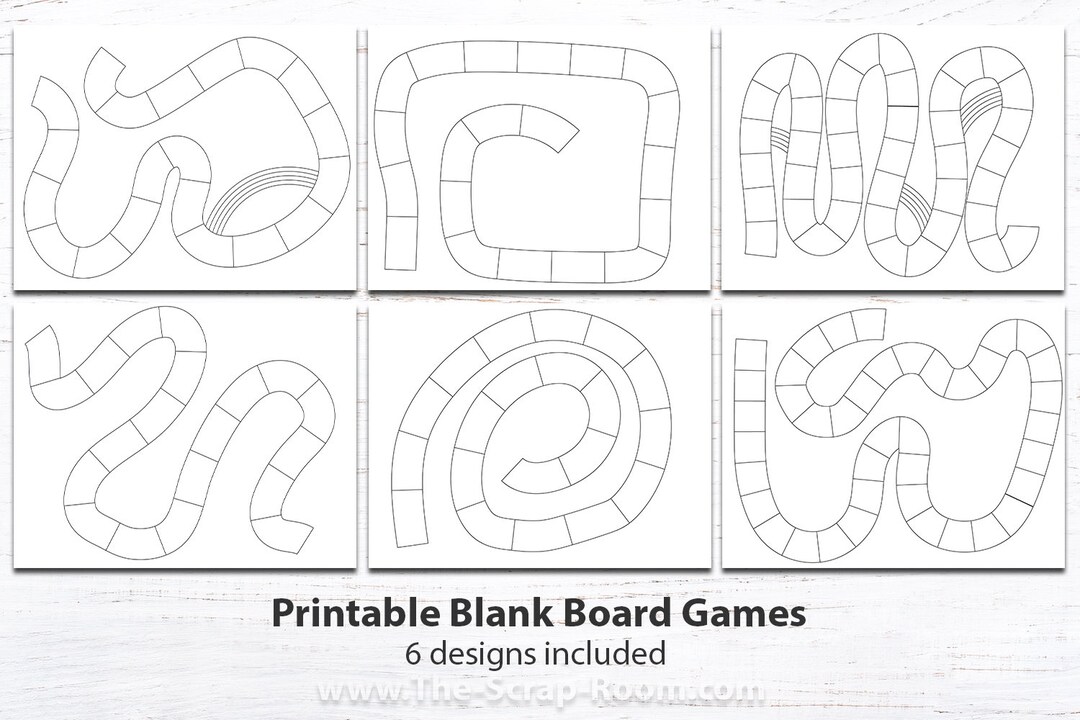 Printable Blank Board Game Templates, Printable Game, Diy Game, Game ...