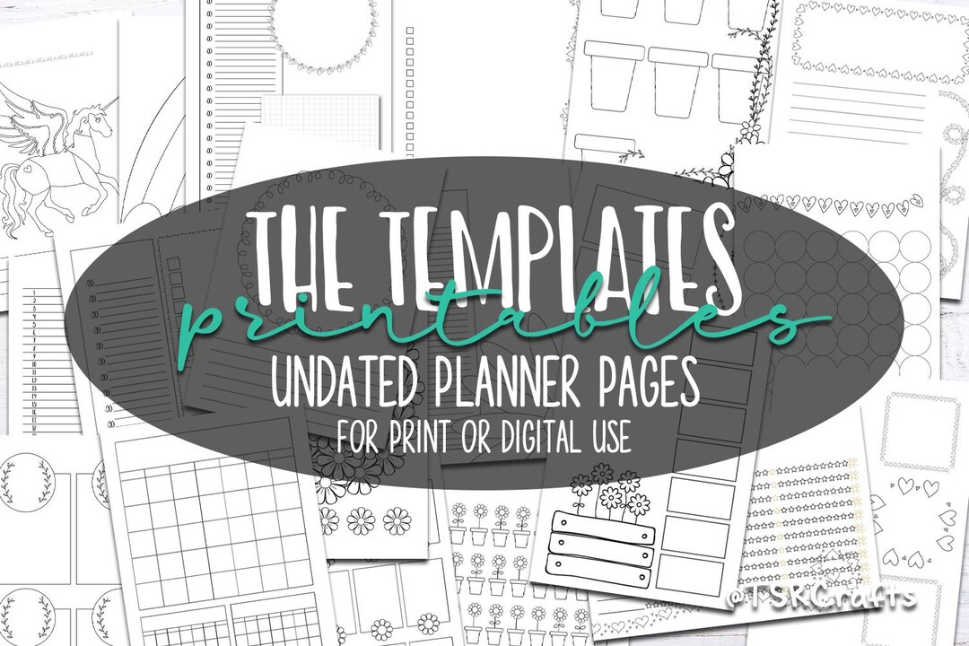 Printable Planner Inserts Bundle Undated Planner Templates Daily Weekly ...