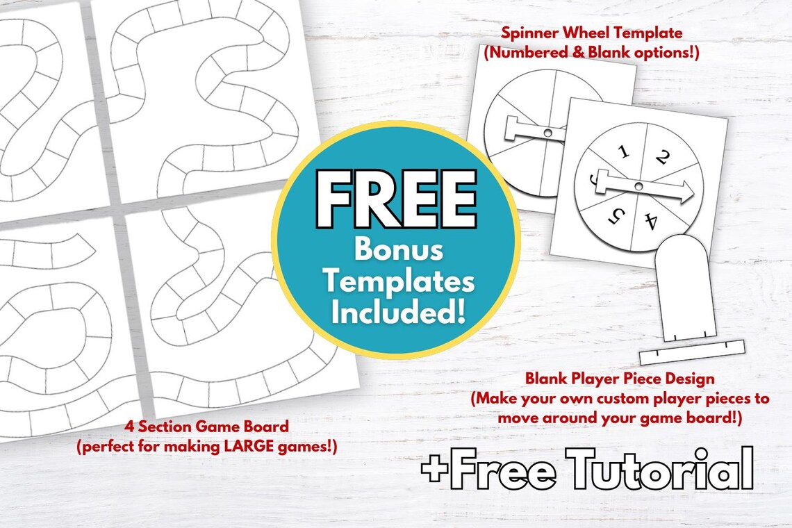 Printable Blank Board Game Templates Game Design Printable Game Diy ...