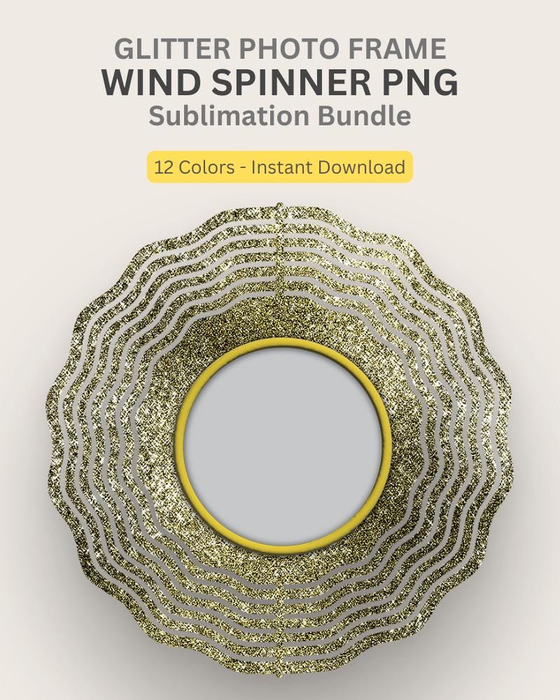 Spinner Sign Frame Photo Frame Wind Spinner Sublimation Design PNG Hanging Spinner Wind ...