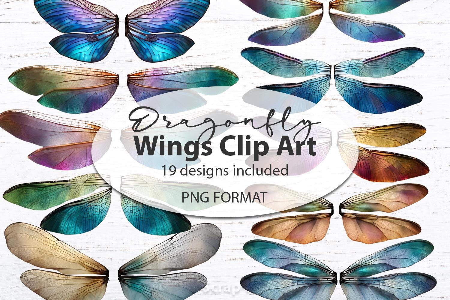 Dragonfly Wings PNG Clip Art Bundle Dragonfly fairy Wings Dragonflies Wings PNG wings realistic wings wings png bundle