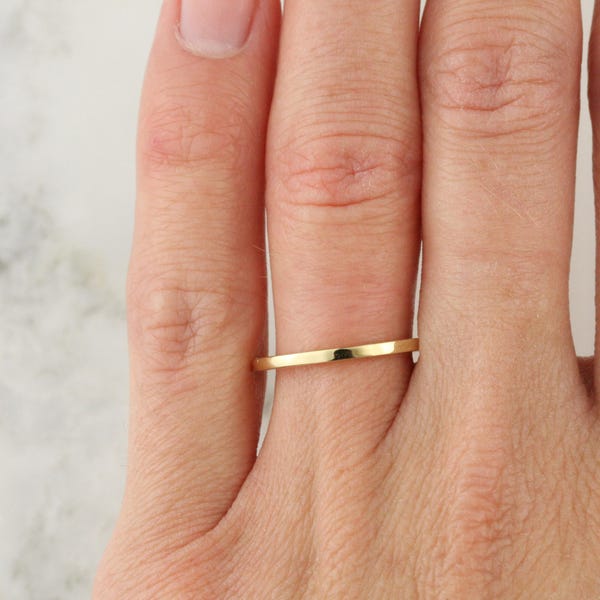 Thin Wedding Band Etsy