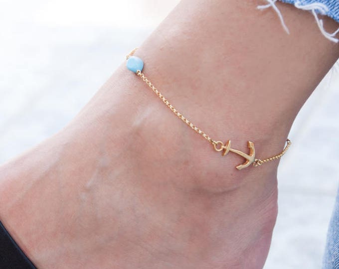 Silver Anchor Anklet, Sideways Anchor, Ankle Bracelet, Anchor Anklet, Anchor Bracelet, Foot Jewelry, Beach Jewelry, Summer Anklet, Beaded