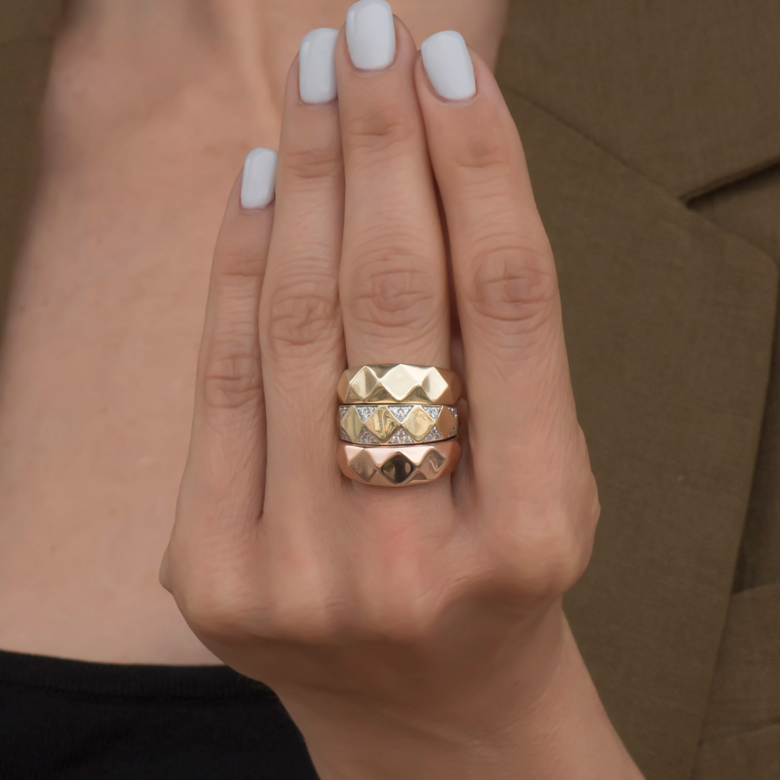 Gold Ring / 14k Solid Gold Statement Ring / Bold Gold Ring / Etsy