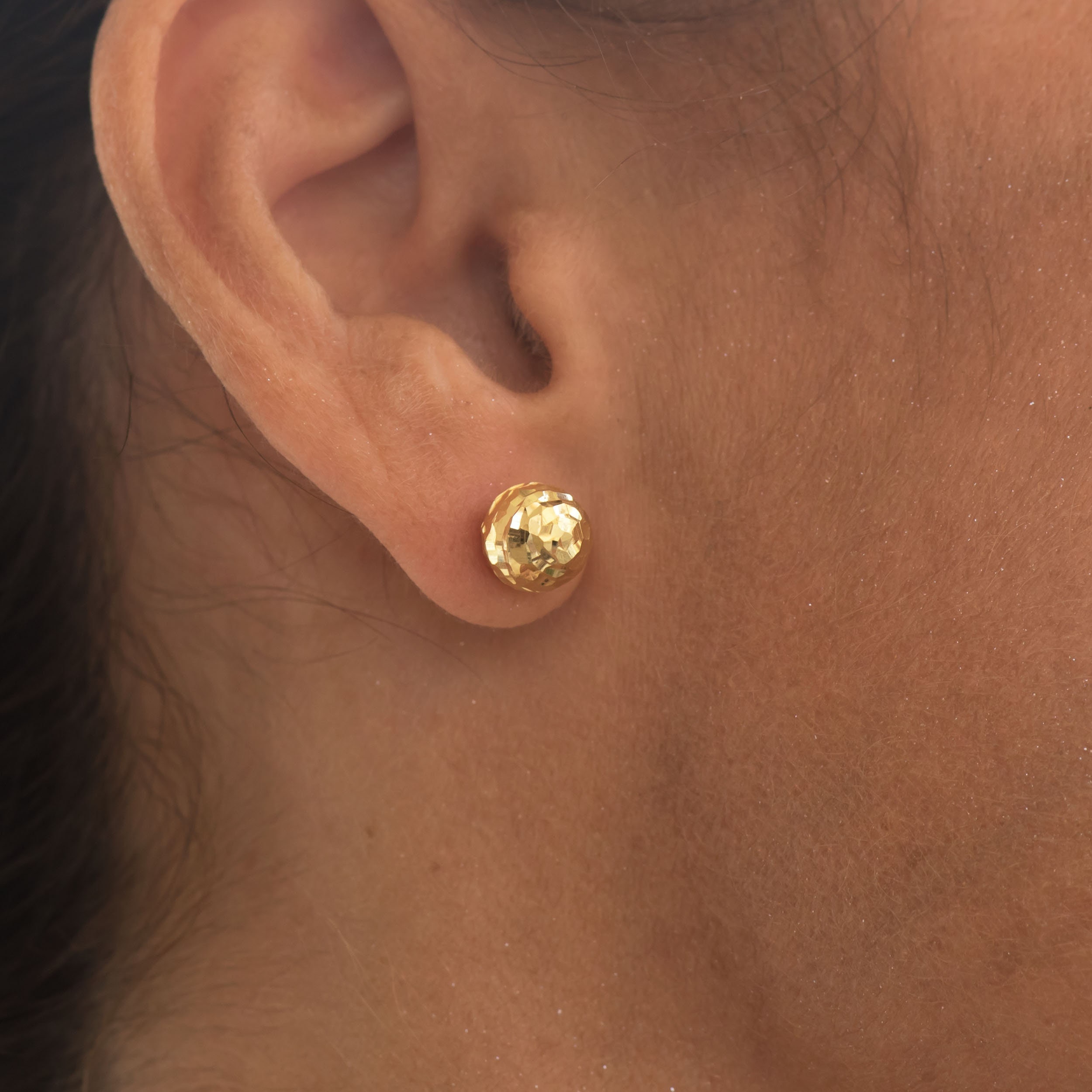 Silver Gold Plated Dome Ball Drop Small Baahubali Earrings