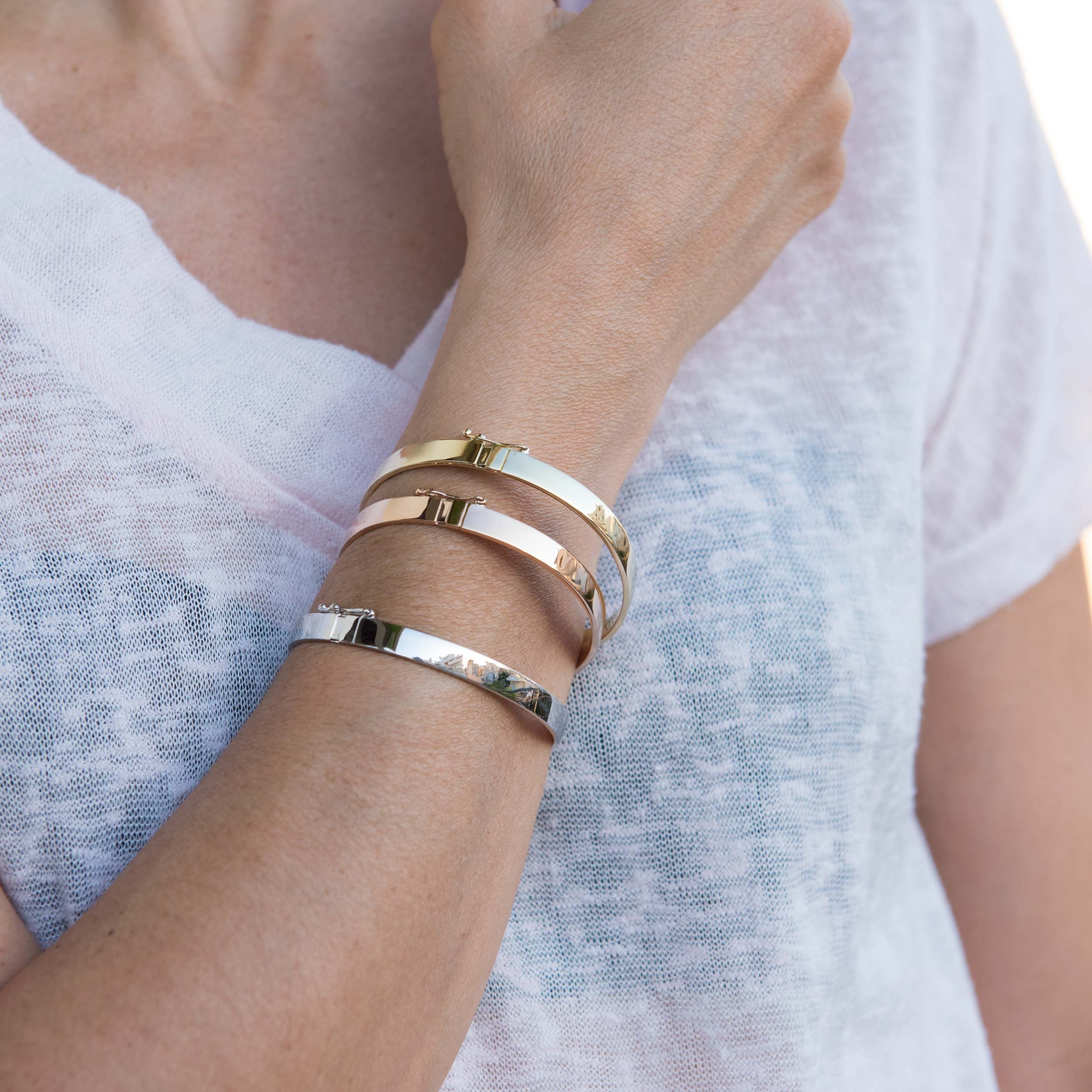 plain gold bracelets