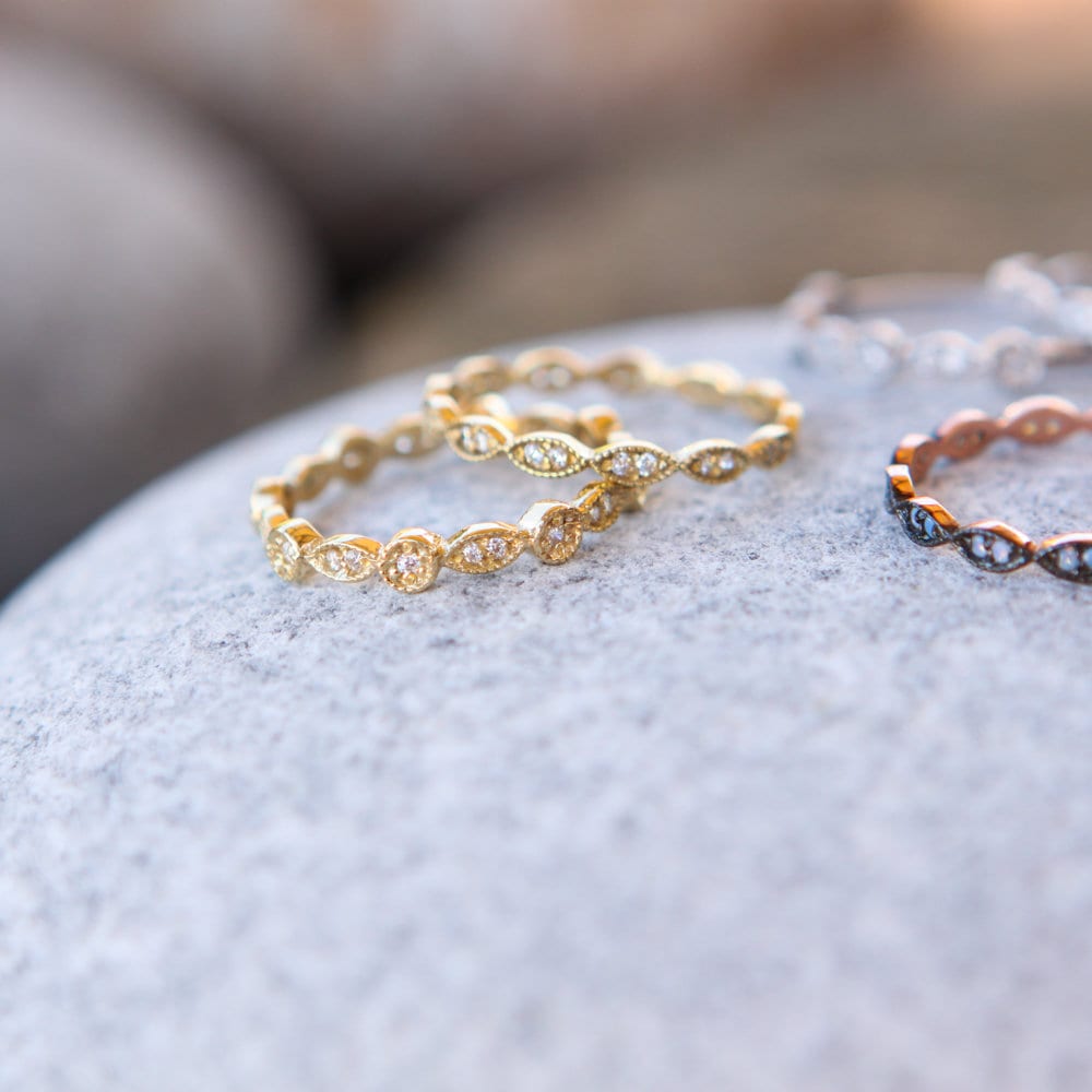 Vintage Wedding Band / 14k Half Round Art Deco Wedding Ring / Etsy