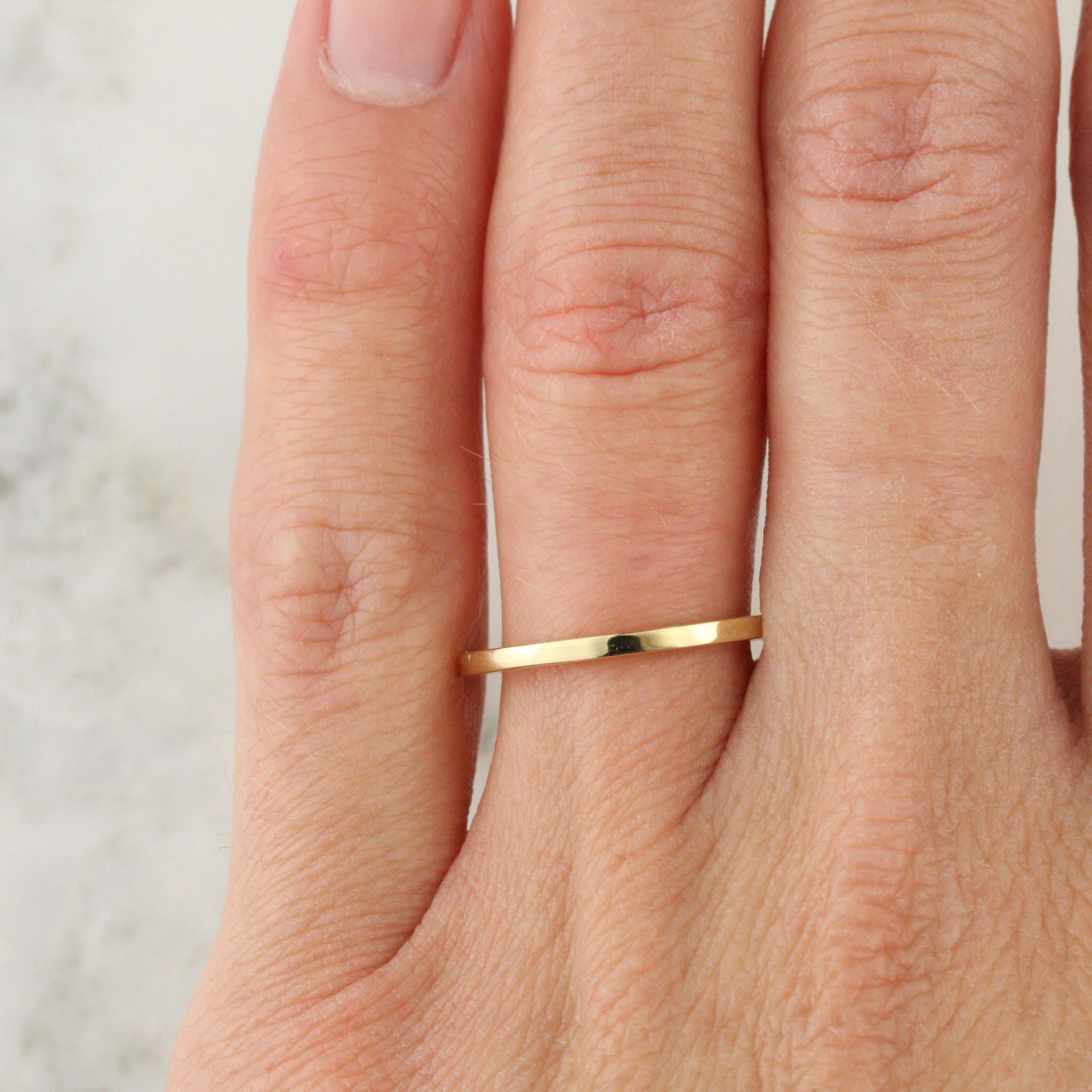 Plain band gold ring deals