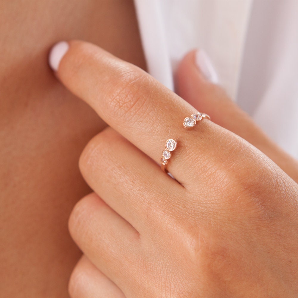 Open Diamond Ring, Diamonds Ring, Wedding Ring, Engagement Ring, Cuff