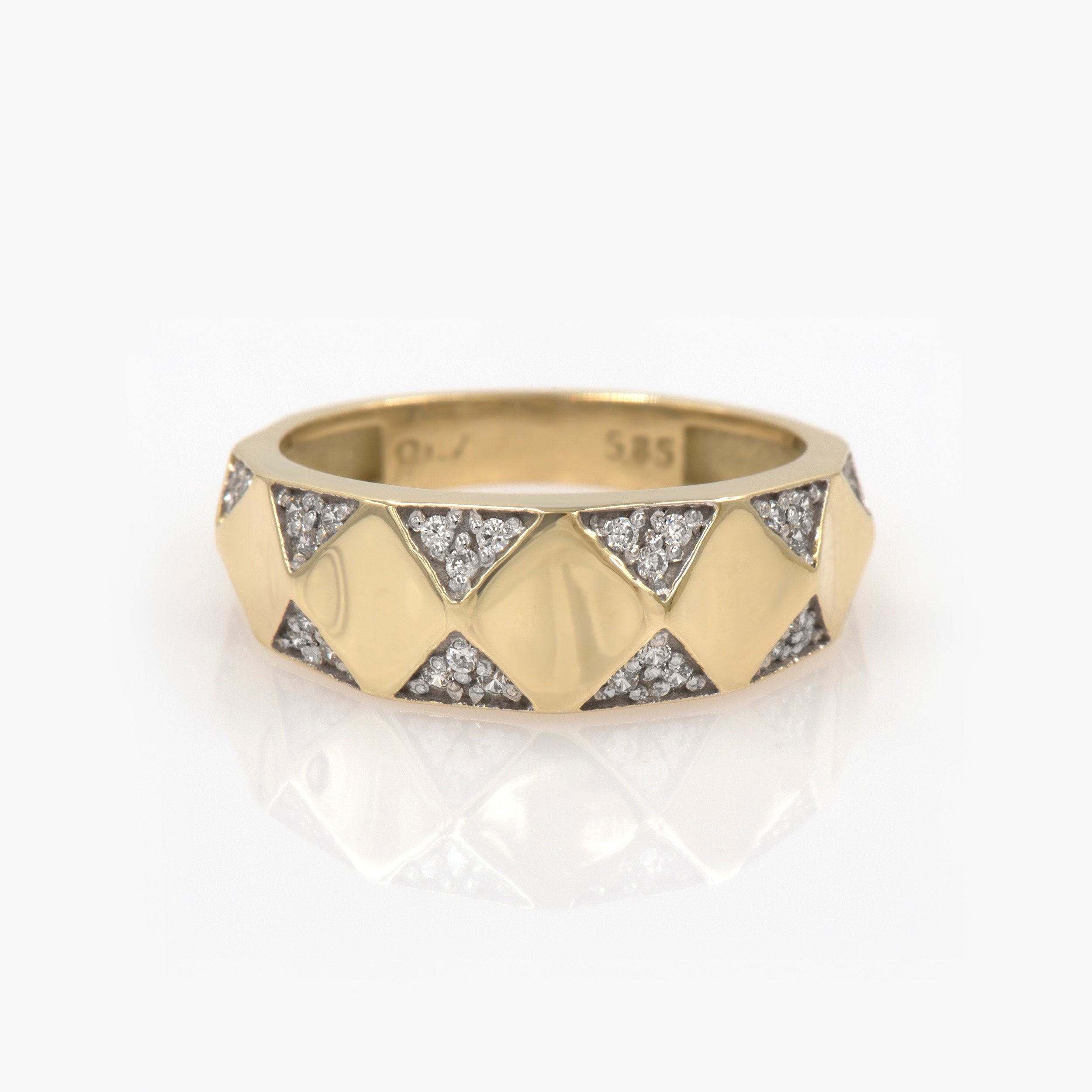 Gold Ring / 14k Solid Gold Statement Ring / Bold Gold Ring / Etsy UK