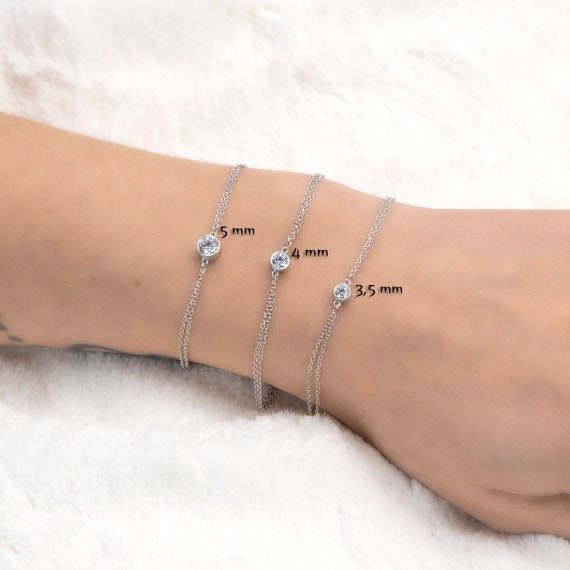 Bling it up Solitaire Bracelet  Silver Poetry