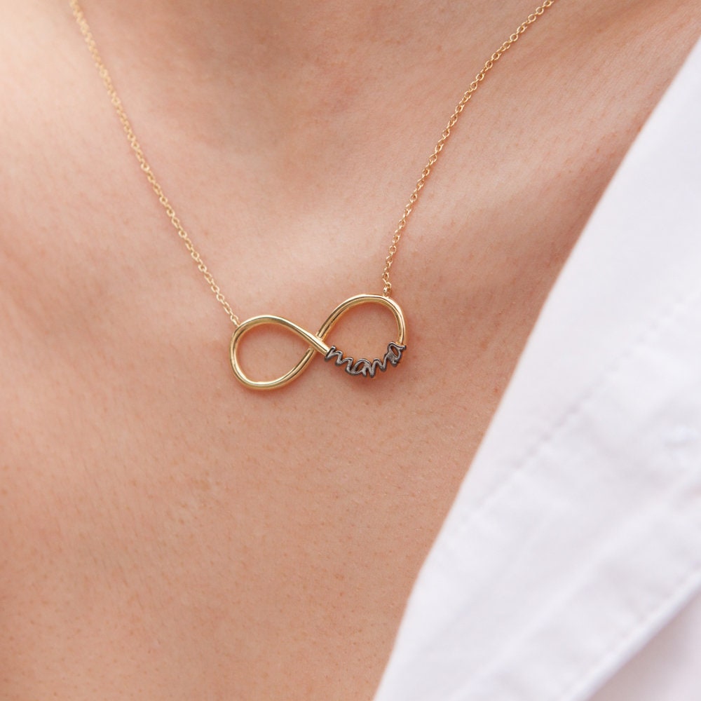 Infinity Necklace, Infinity Symbol, Infinity Mama, Mothers Necklace