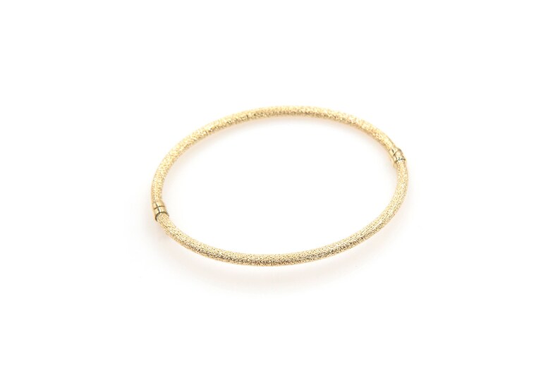 Gold Bangle Bracelet Oval Gold Bracelet Simple Gold Bangle 2 mm Wide Bracelet 14k gold Bangle Stacking Gold Cuff Gold Dainty Bracelet