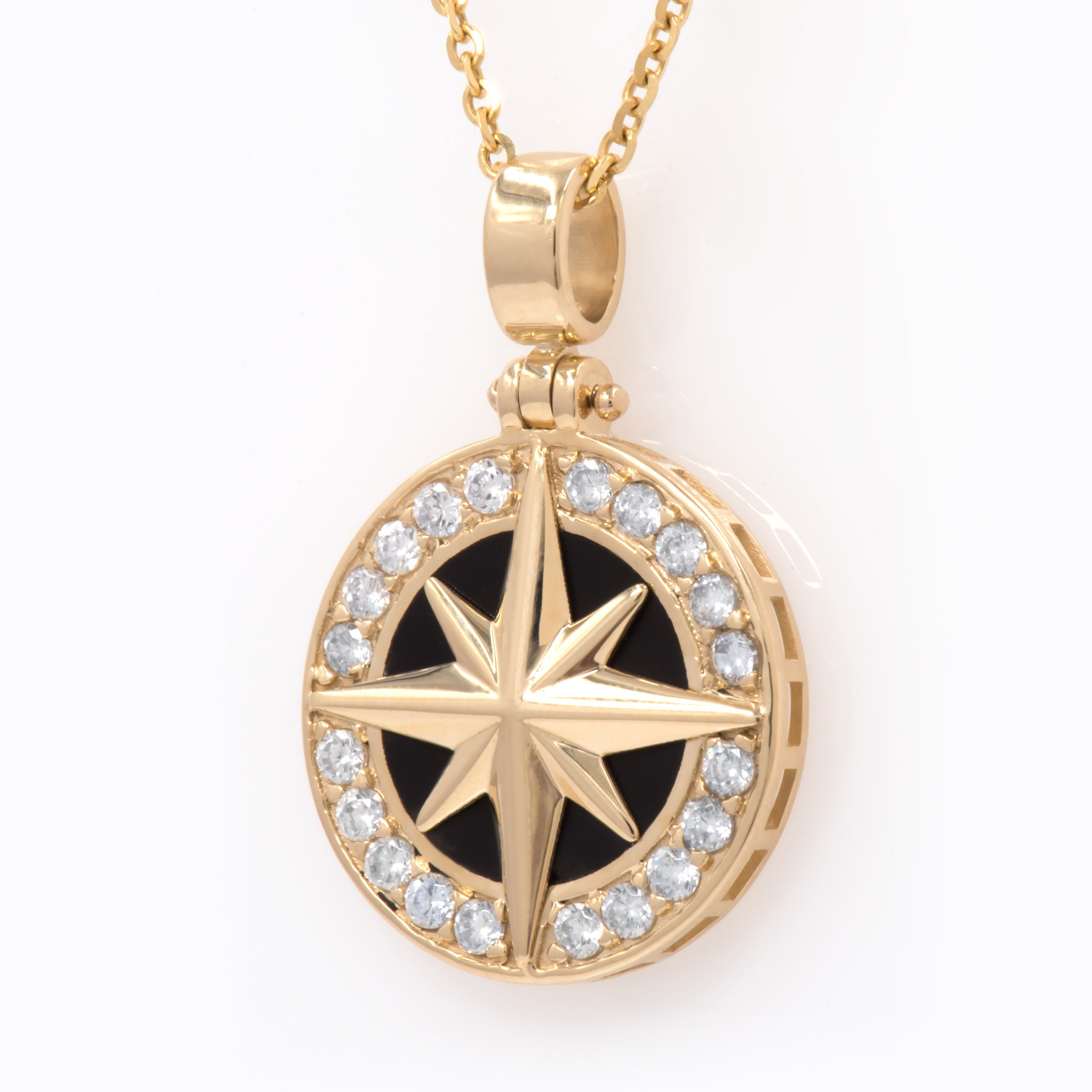 North Star Necklace / 14k Solid Gold Celestial North Star Necklace
