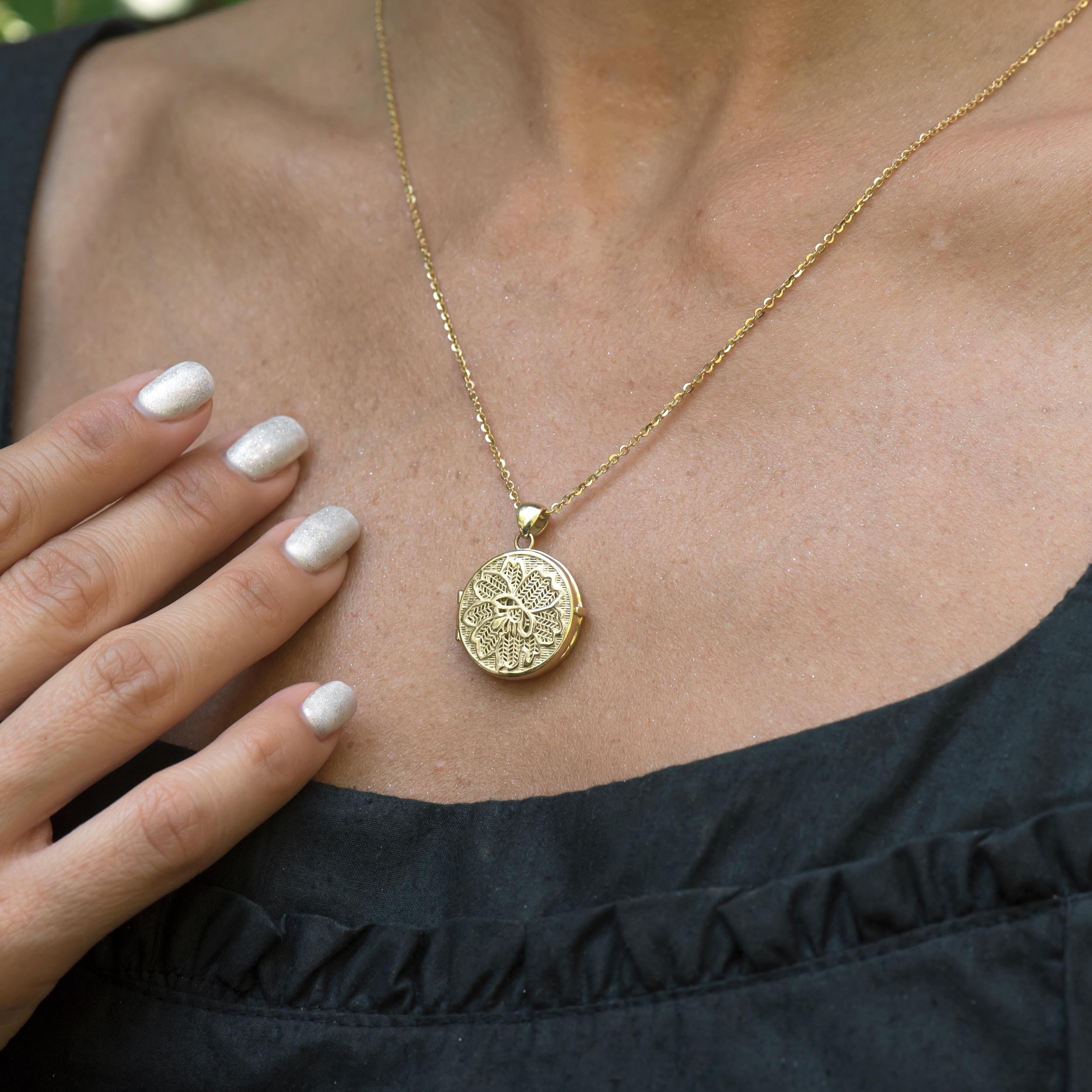 Solid Gold 14k Locket Necklace Locket 