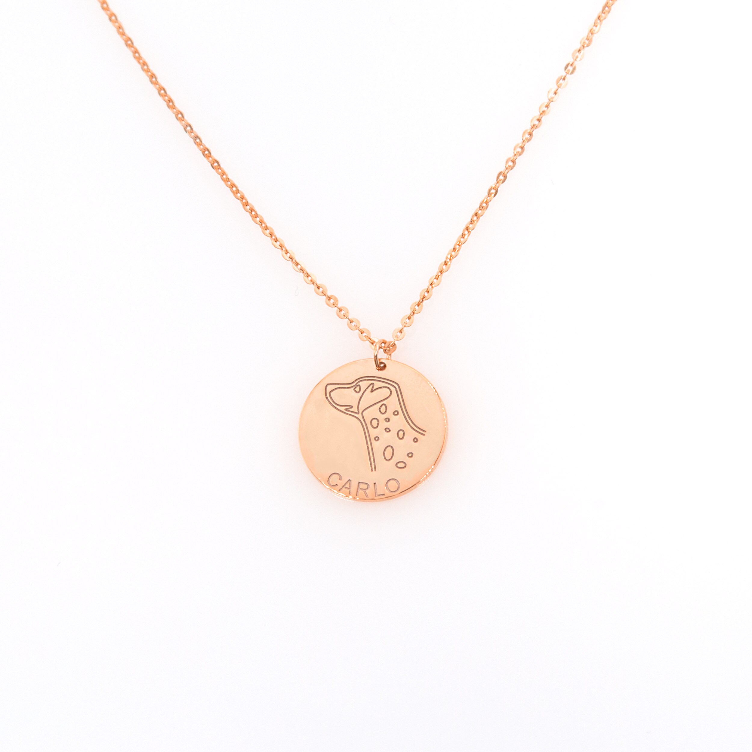 Solid Gold Custom Pet Portrait Dog Necklace Pet Loss Gift For Mom Gold Dog Mom Memorial Pet Jewelry Pet Gift Dog Pet Gift Personalized Dog