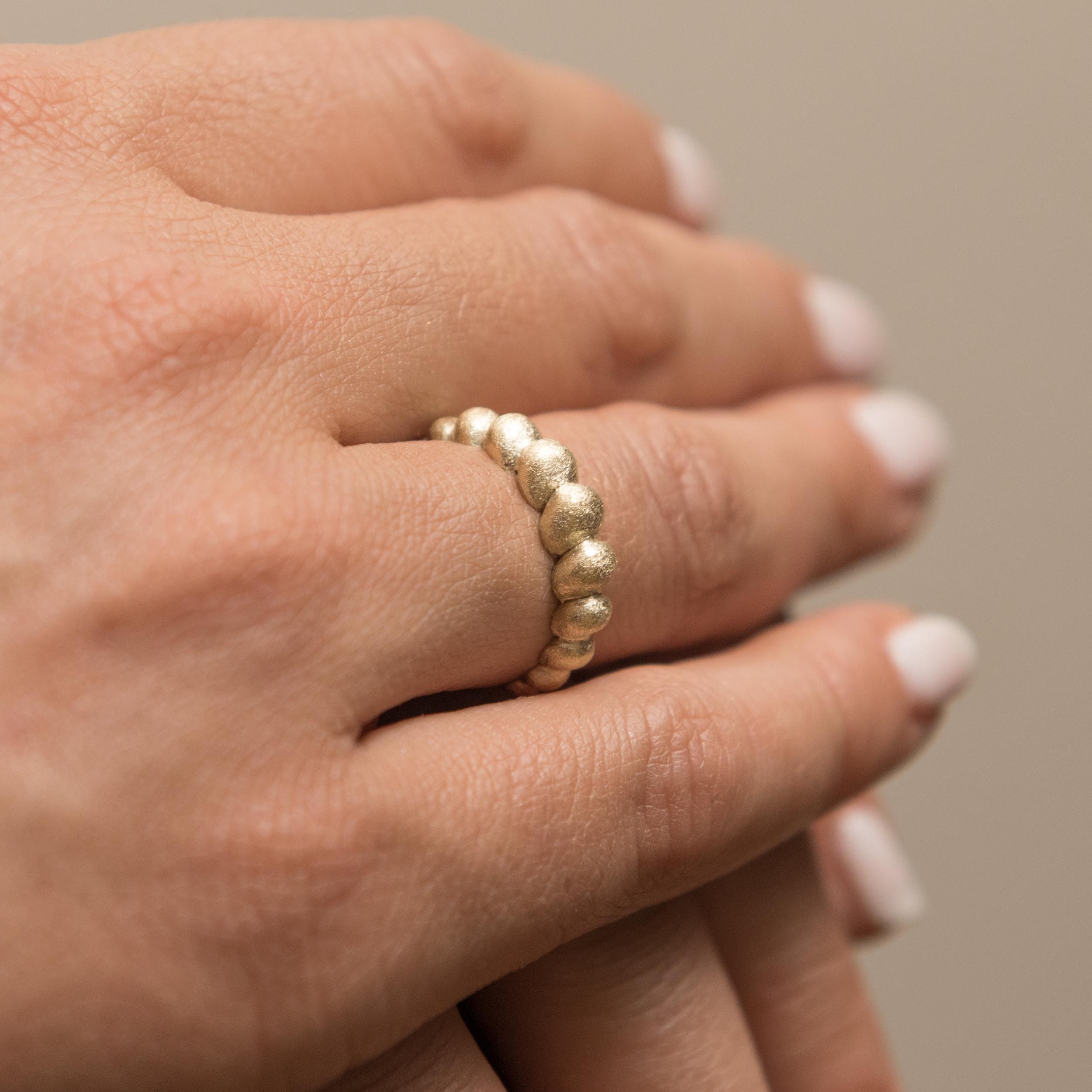 bubble ring gold