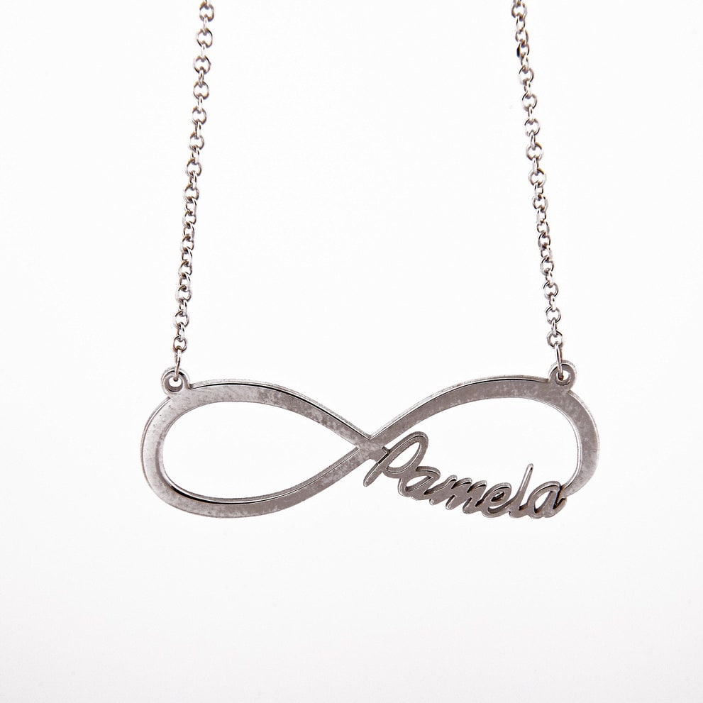 Infinity Name, Name Necklace, Initial 