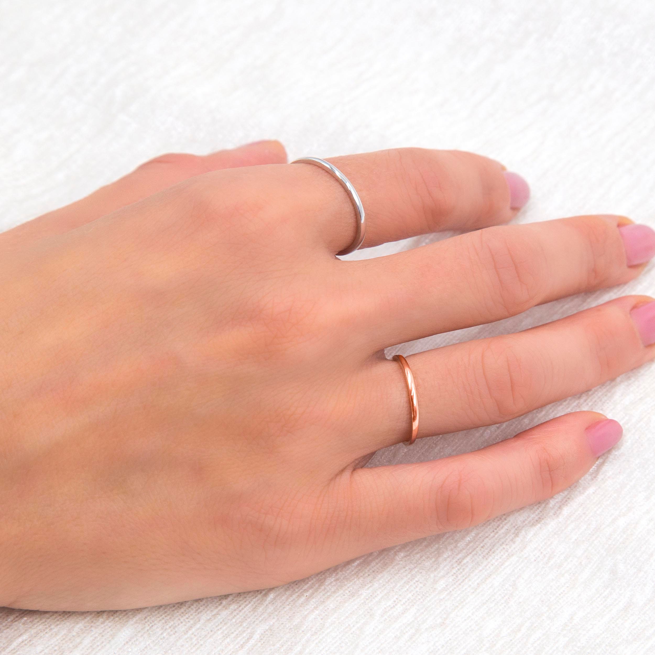 Solid Gold Band, 14k Thin Gold Ring, Thin Wedding Ring, Gold Smooth