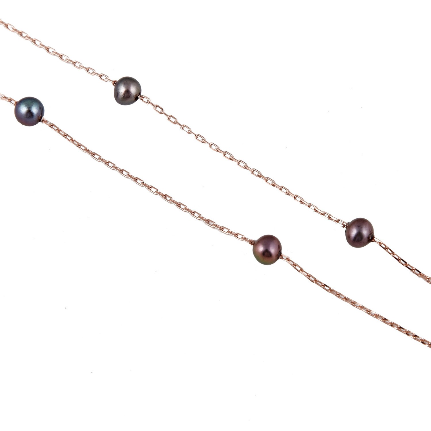 Floating Black Pearls, Pearl necklace, Statement Pearl, Wedding Necklace, Engagement Gift, Solid